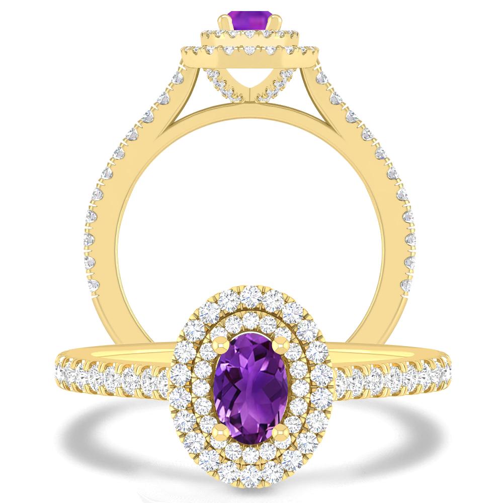 Yellow Gold - Amethyst