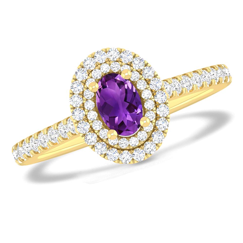 Yellow Gold - Amethyst