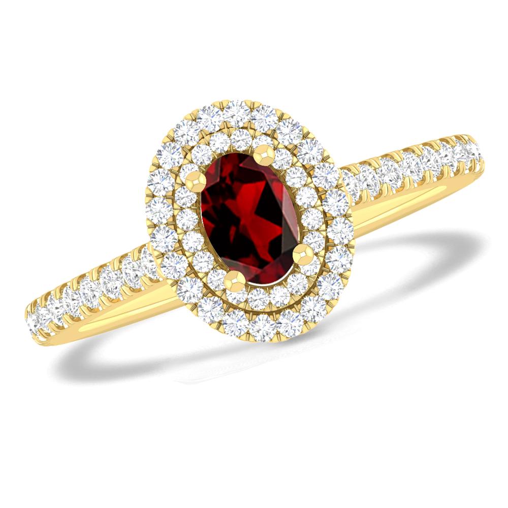 Yellow Gold - Garnet