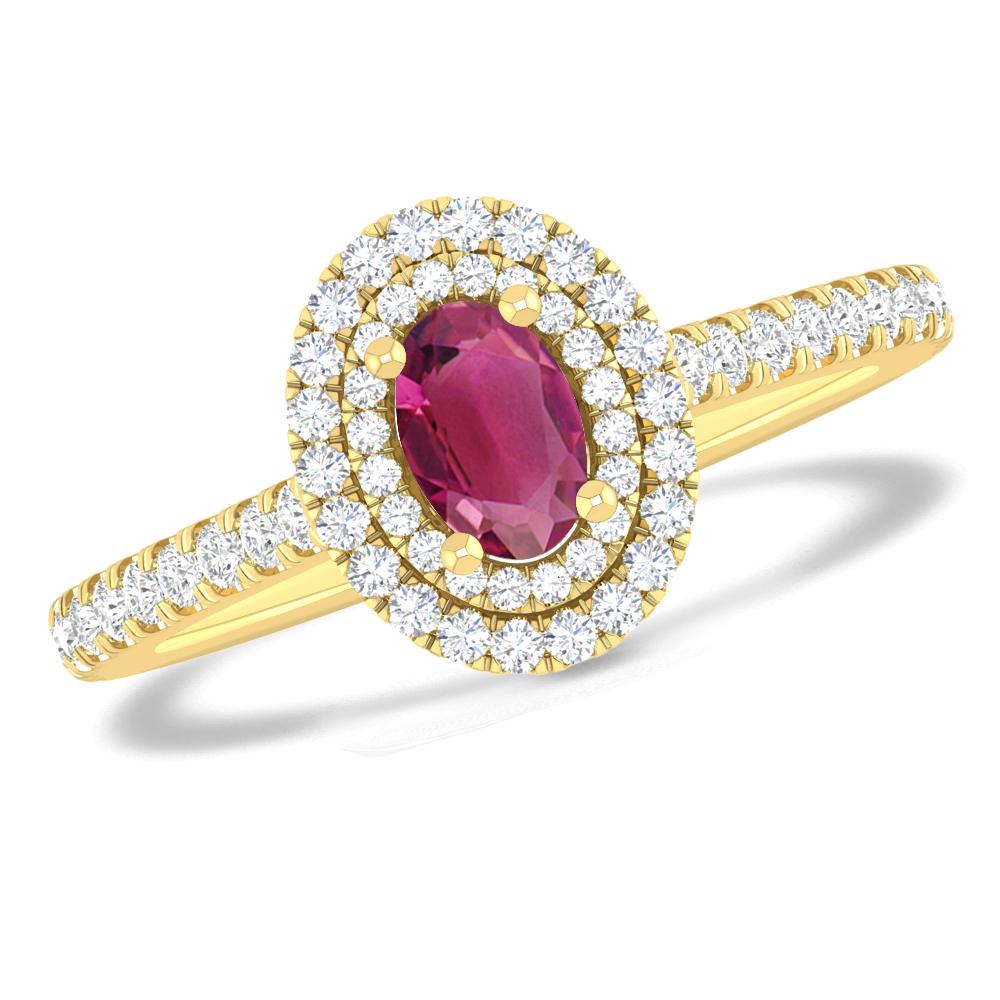 Yellow Gold - Pink Tourmaline