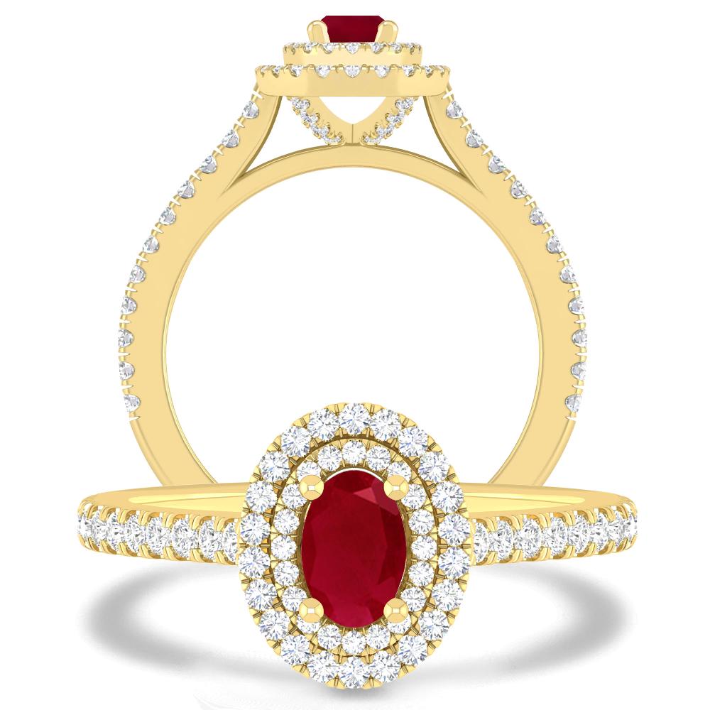 Yellow Gold - Ruby