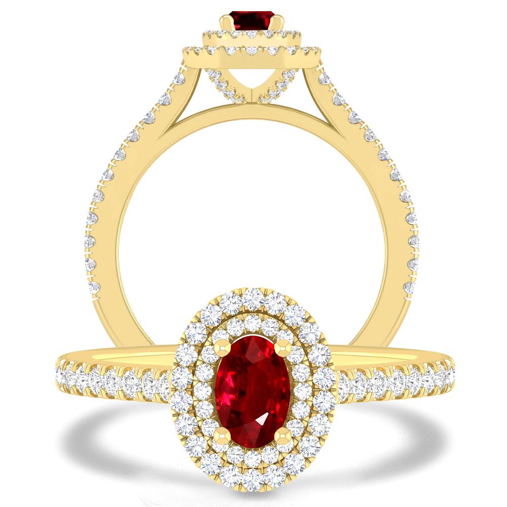 Yellow Gold - Ruby