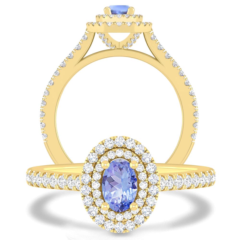 Yellow Gold - Tanzanite