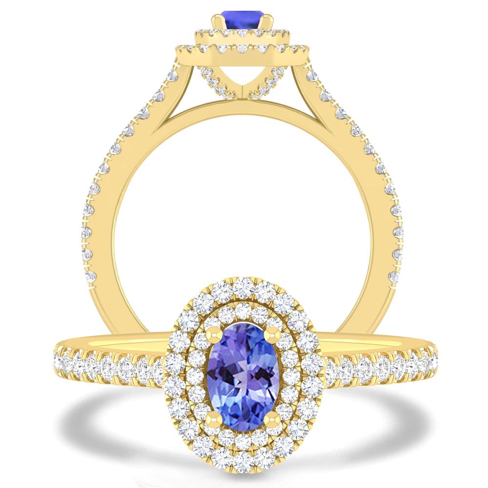 Yellow Gold - Tanzanite