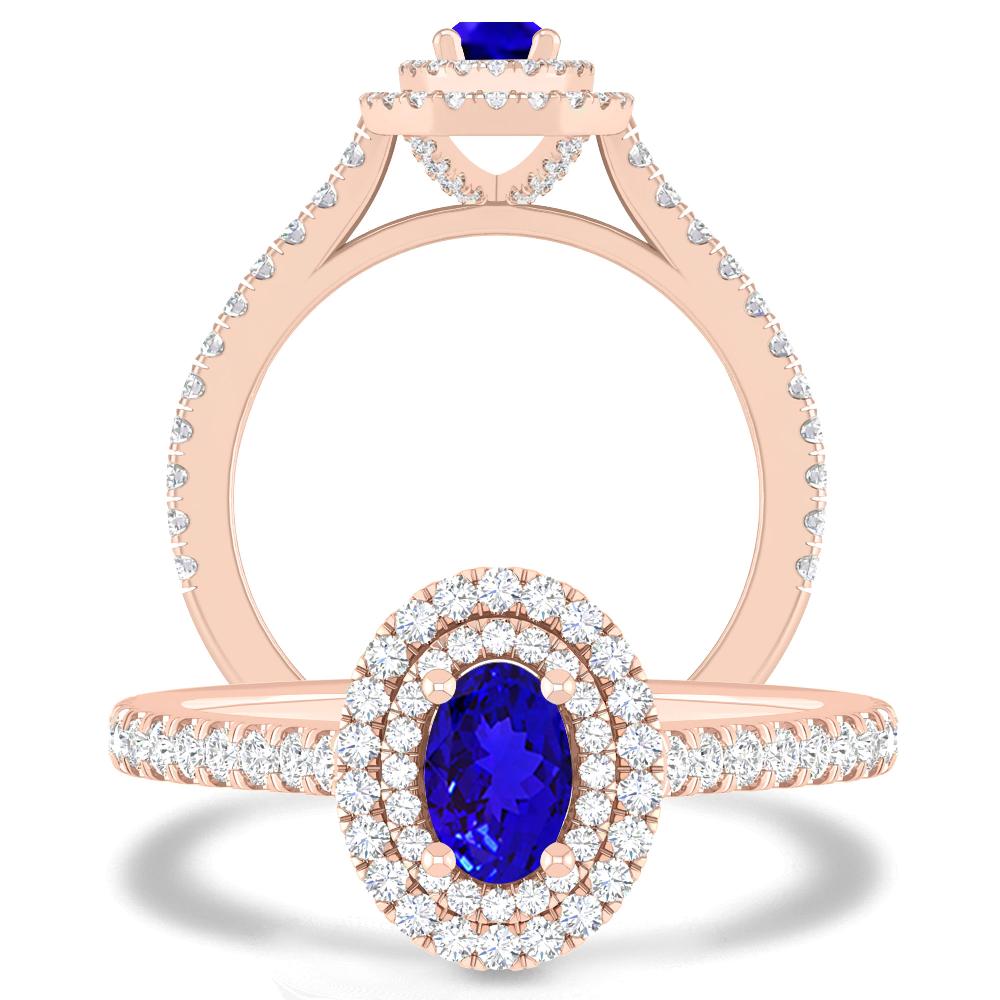 Rose Gold - Tanzanite