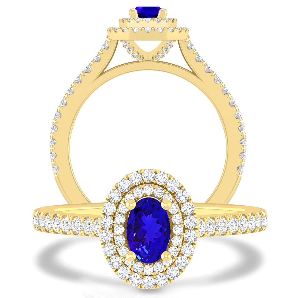 Yellow Gold - Tanzanite