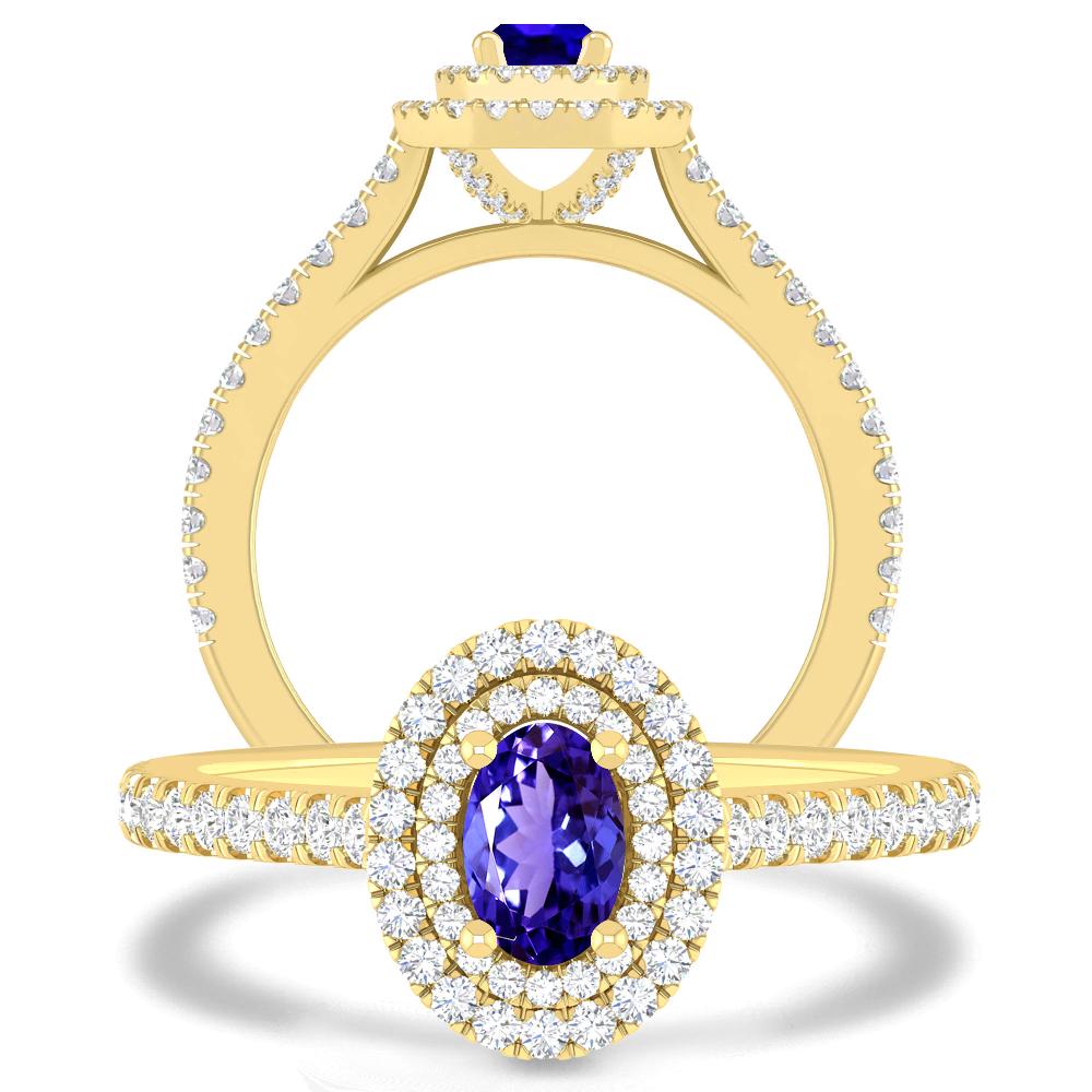 Yellow Gold - Tanzanite