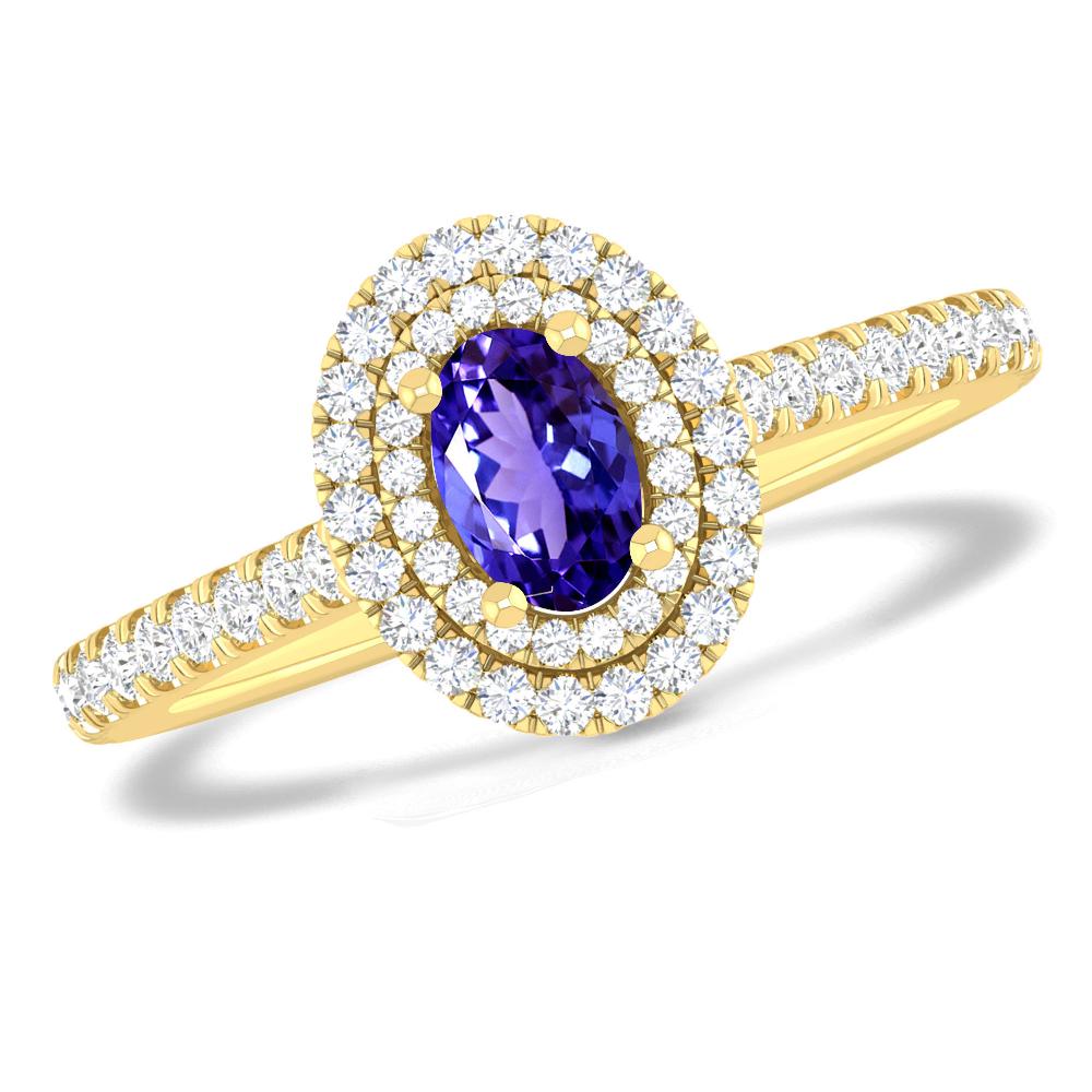 Yellow Gold - Tanzanite