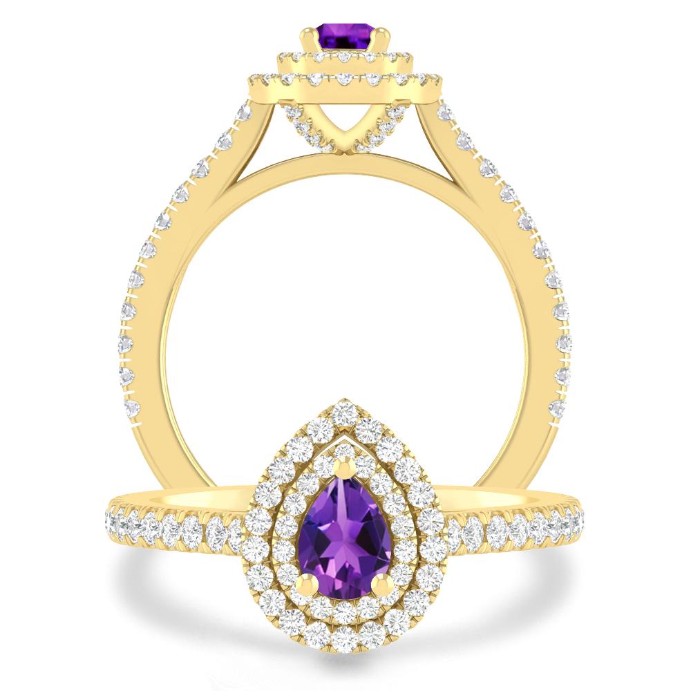 Yellow Gold - Amethyst