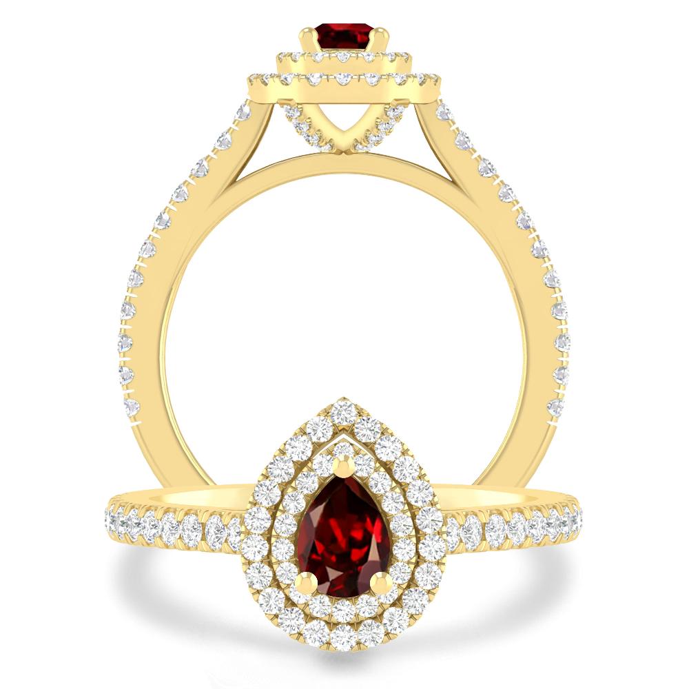 Yellow Gold - Garnet