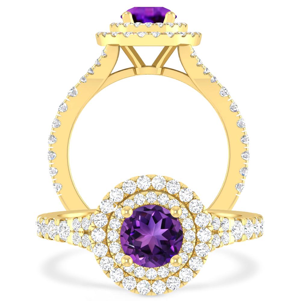 Yellow Gold - Amethyst