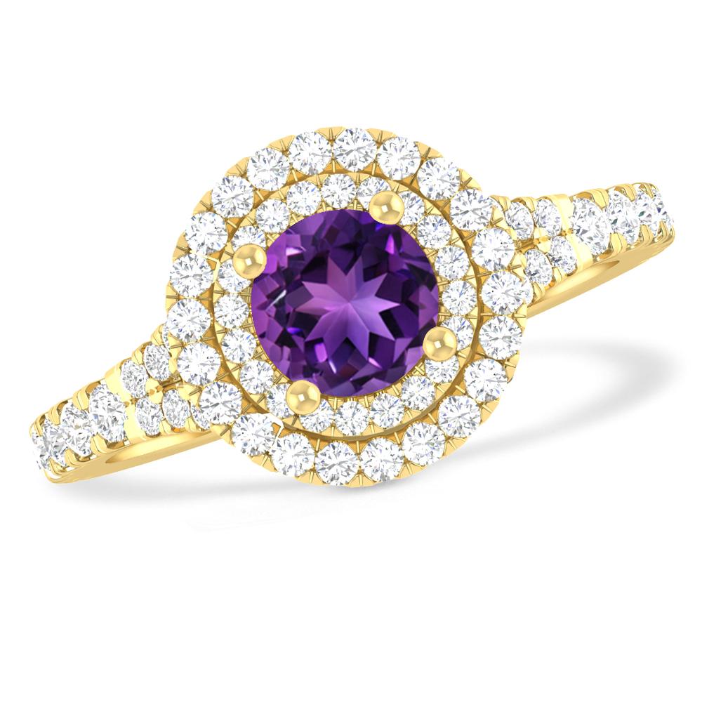 Yellow Gold - Amethyst