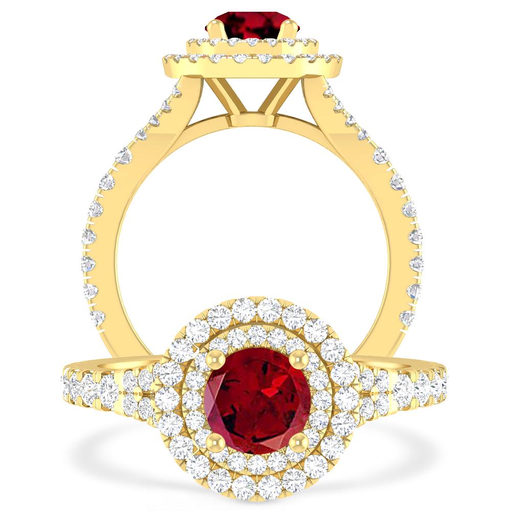 Yellow Gold - Garnet