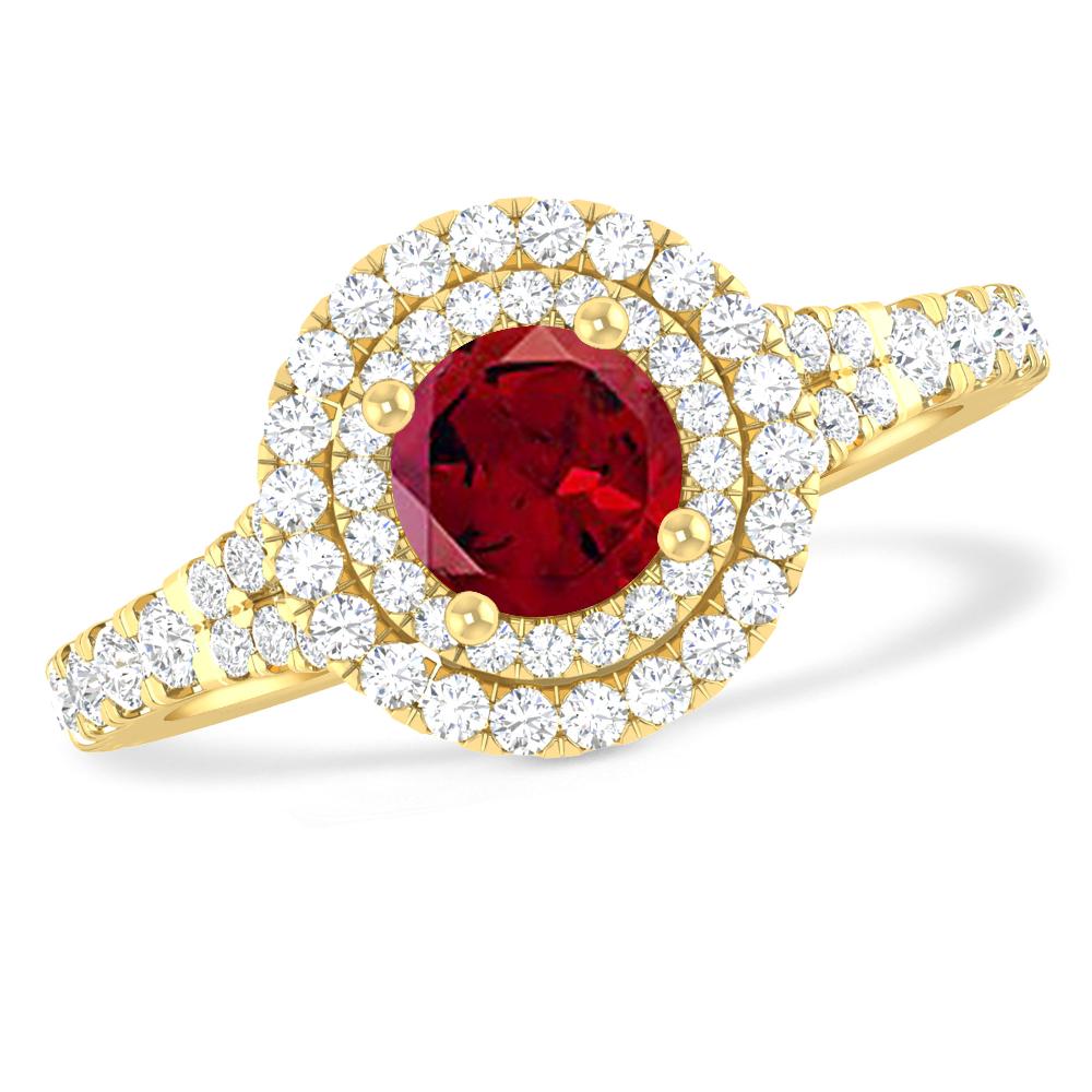 Yellow Gold - Garnet