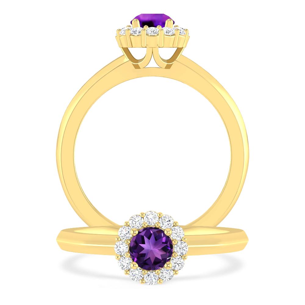 Yellow Gold - Amethyst