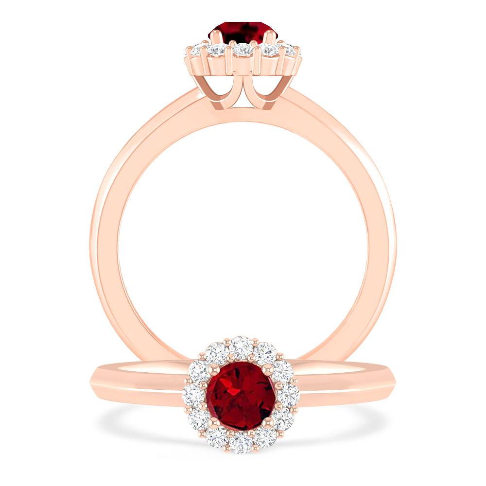 Rose Gold - Garnet