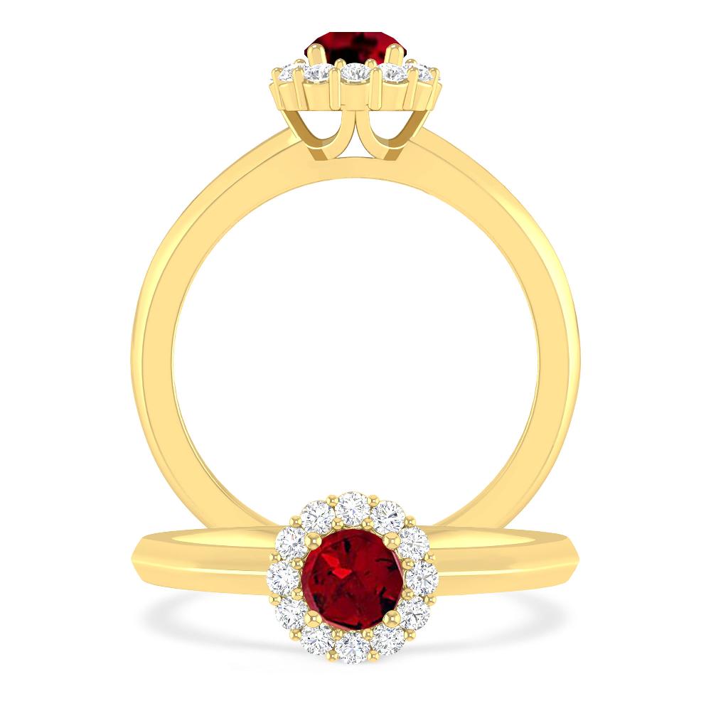 Yellow Gold - Garnet