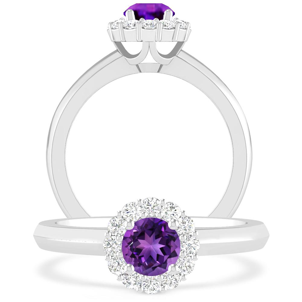 White Gold - Amethyst