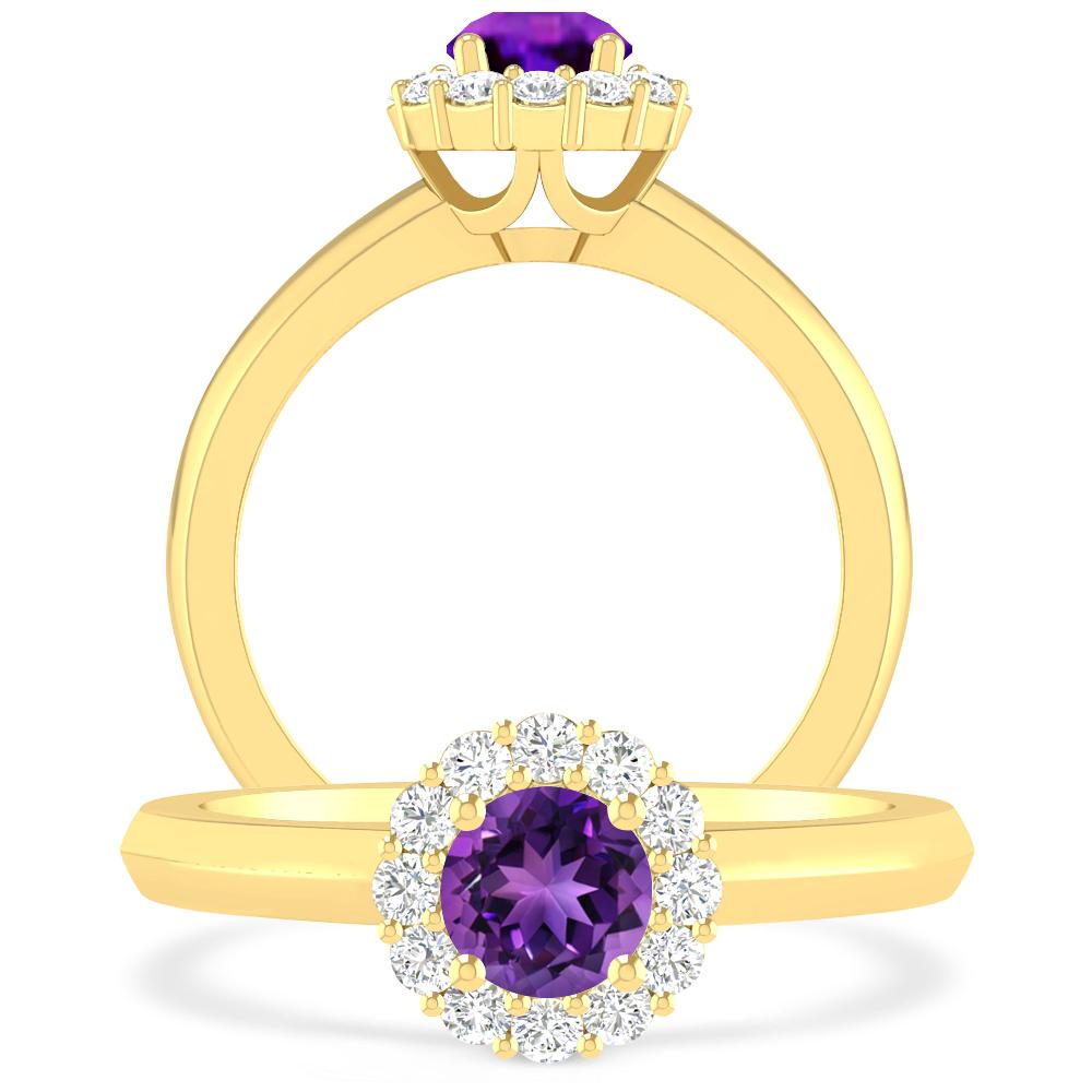 Yellow Gold - Amethyst