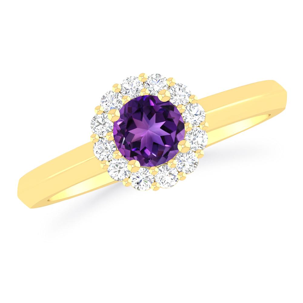 Yellow Gold - Amethyst