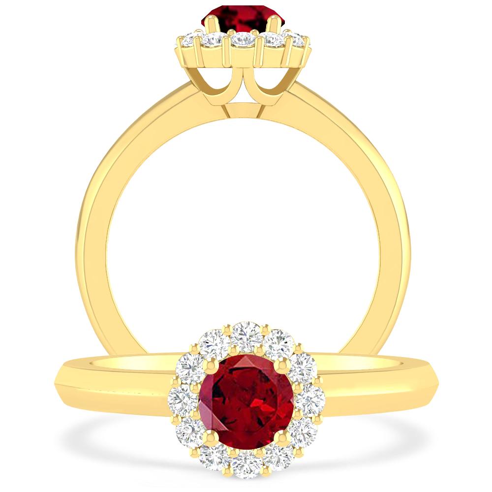 Yellow Gold - Garnet