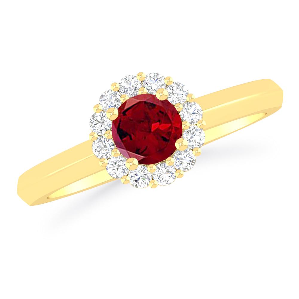 Yellow Gold - Garnet