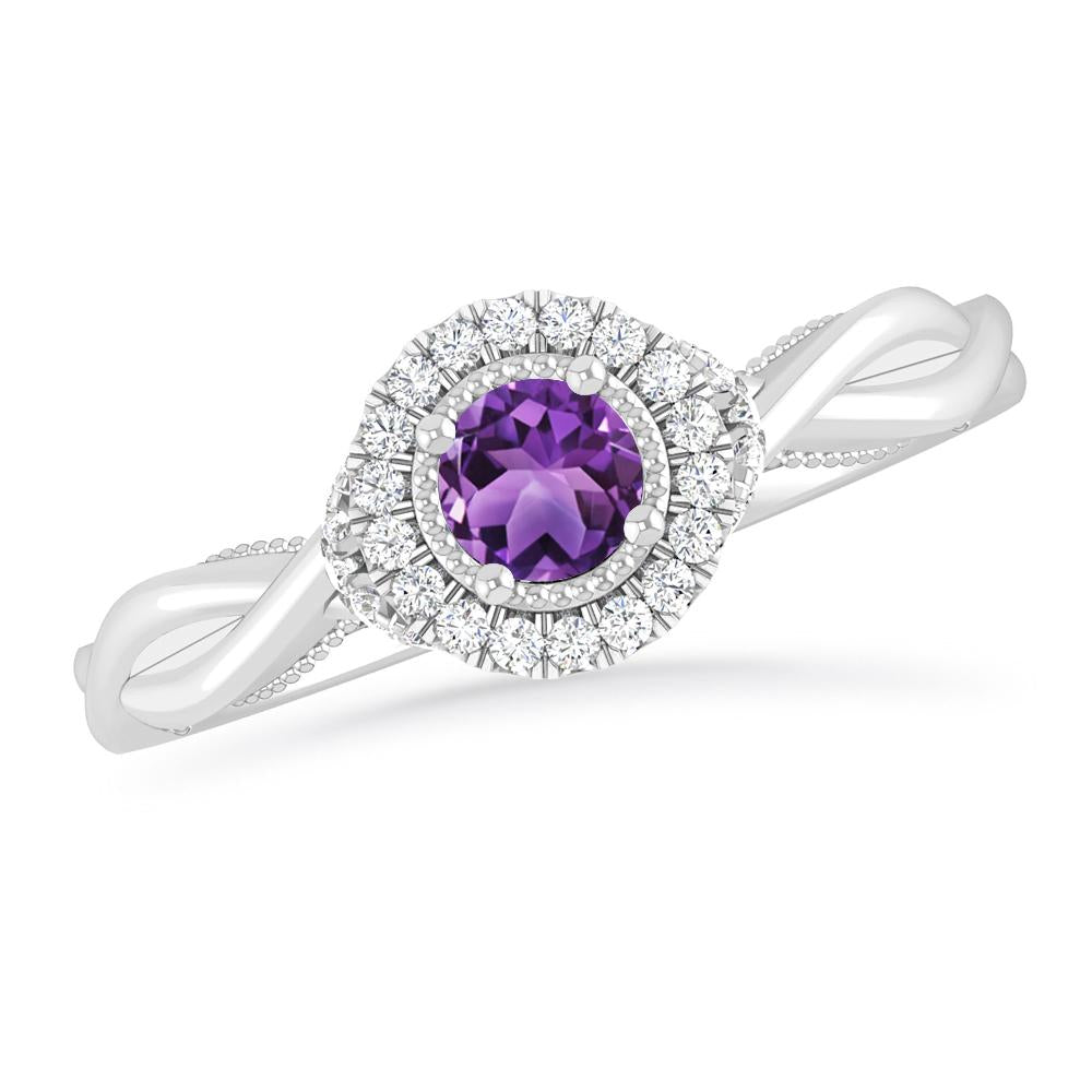 White Gold - Amethyst