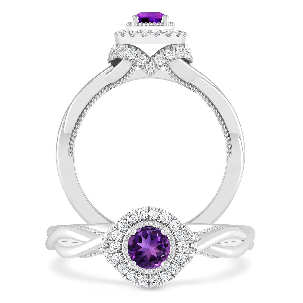 White Gold - Amethyst