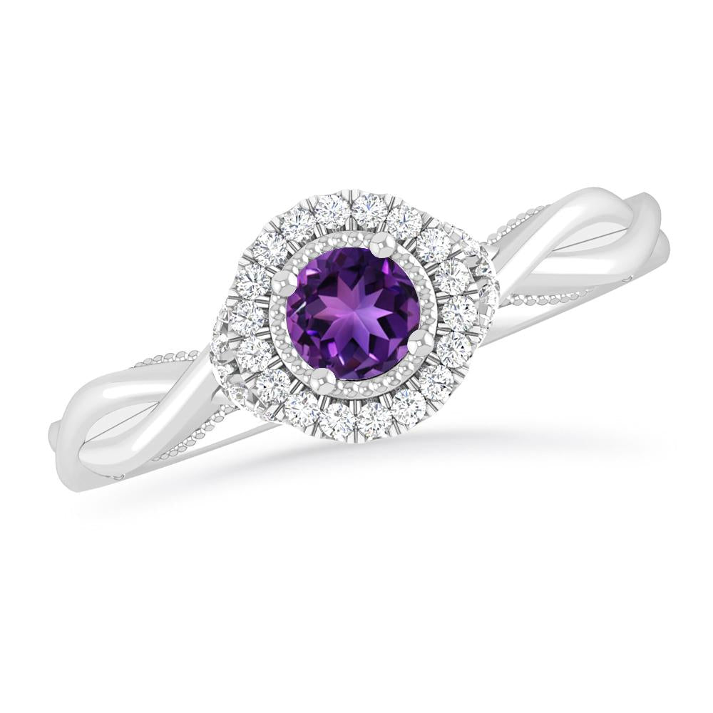 White Gold - Amethyst