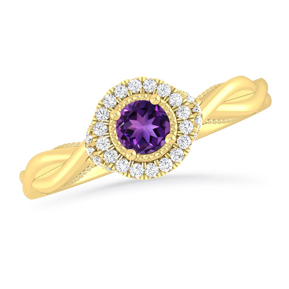 Yellow Gold - Amethyst