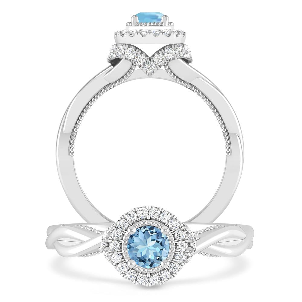 White Gold - Aquamarine