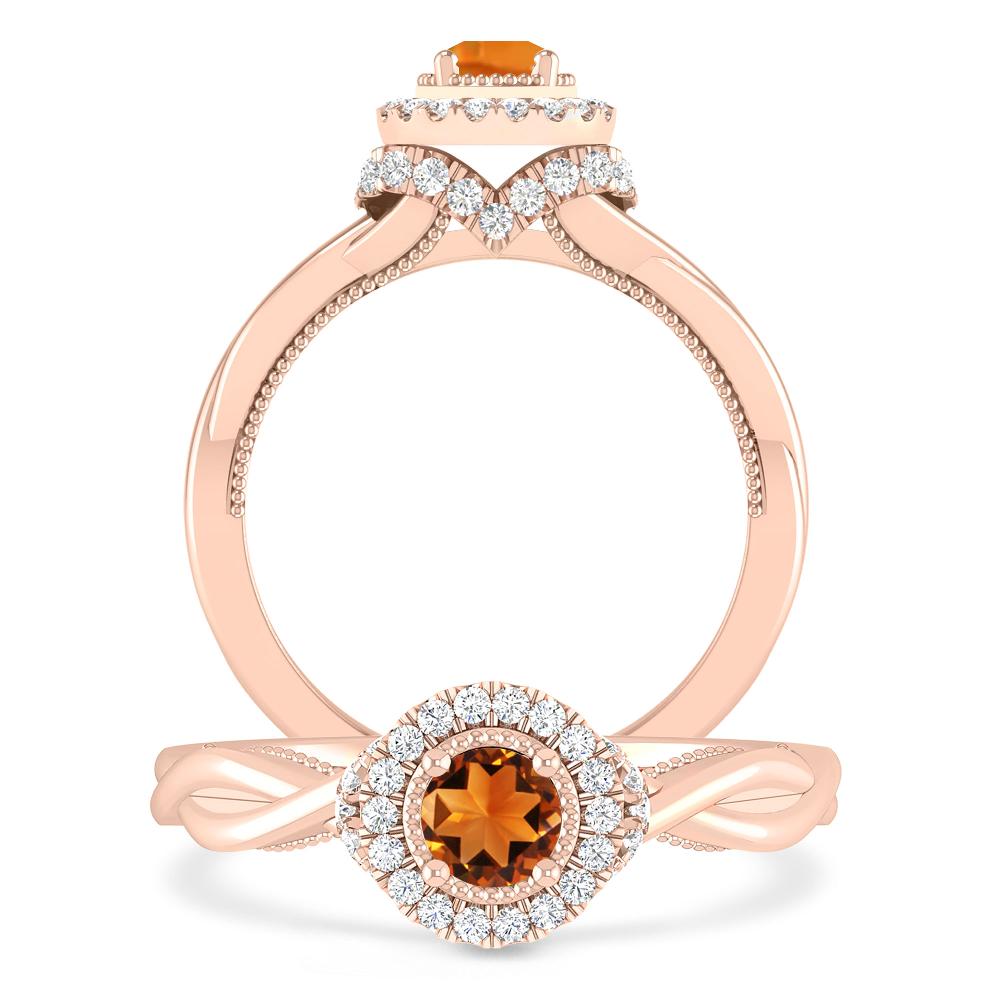 Rose Gold - Citrine