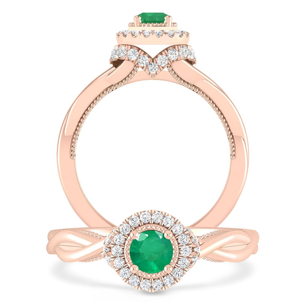 Rose Gold - Emerald