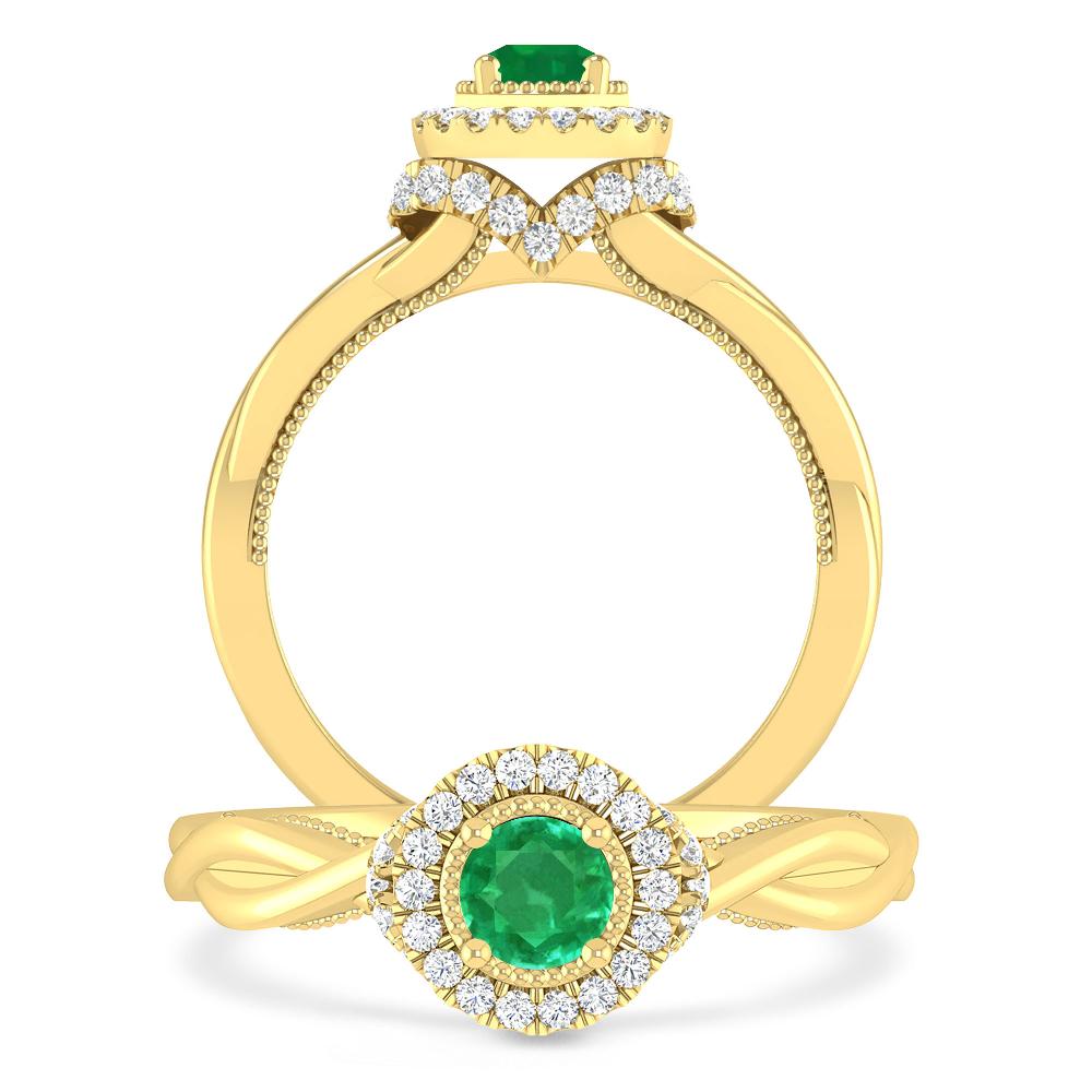 Yellow Gold - Emerald