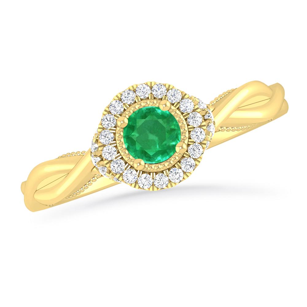 Yellow Gold - Emerald