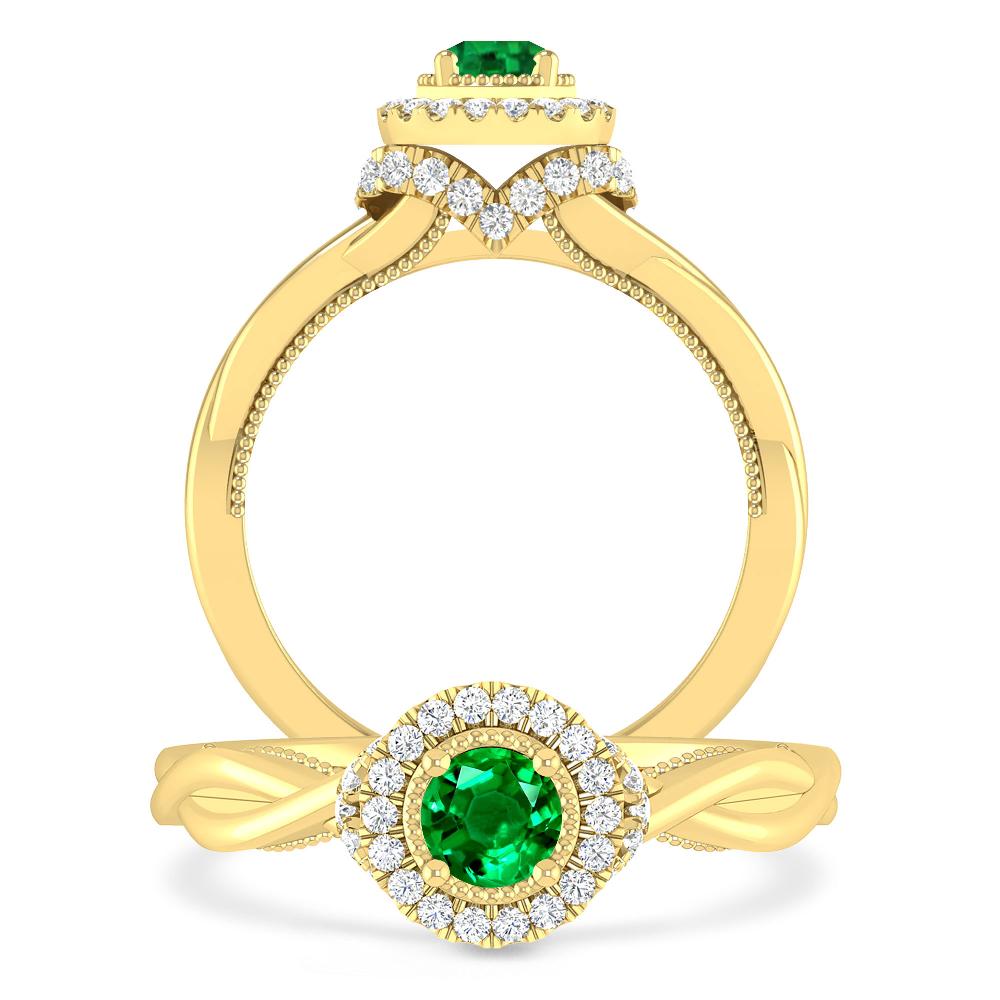 Yellow Gold - Emerald