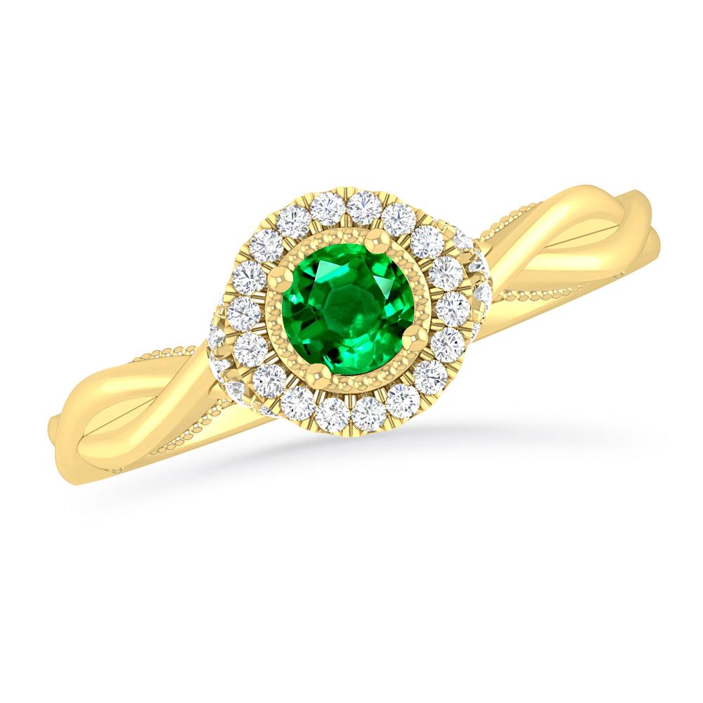 Yellow Gold - Emerald