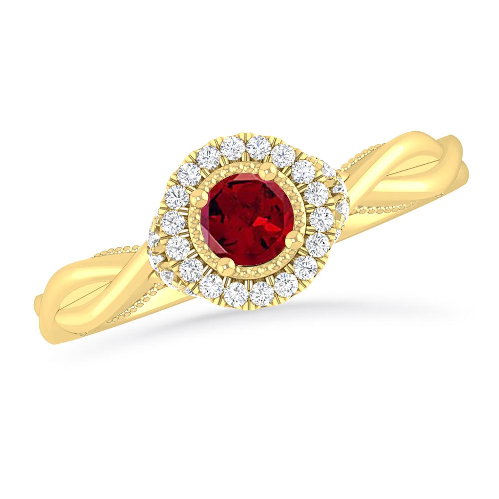 Yellow Gold - Garnet