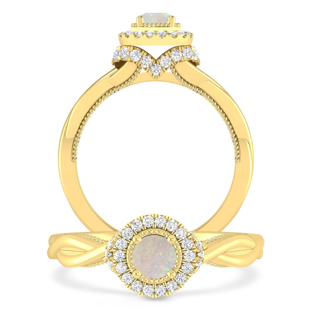 Yellow Gold - Opal