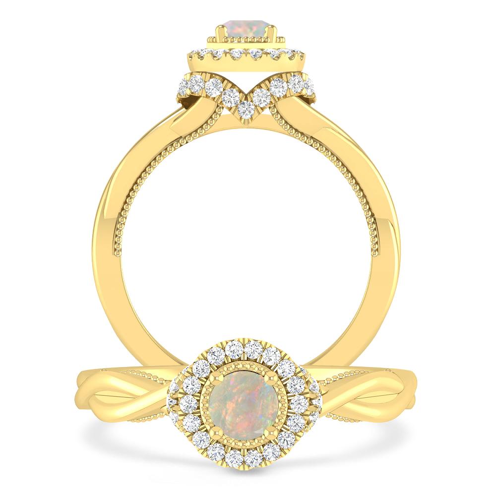 Yellow Gold - Opal