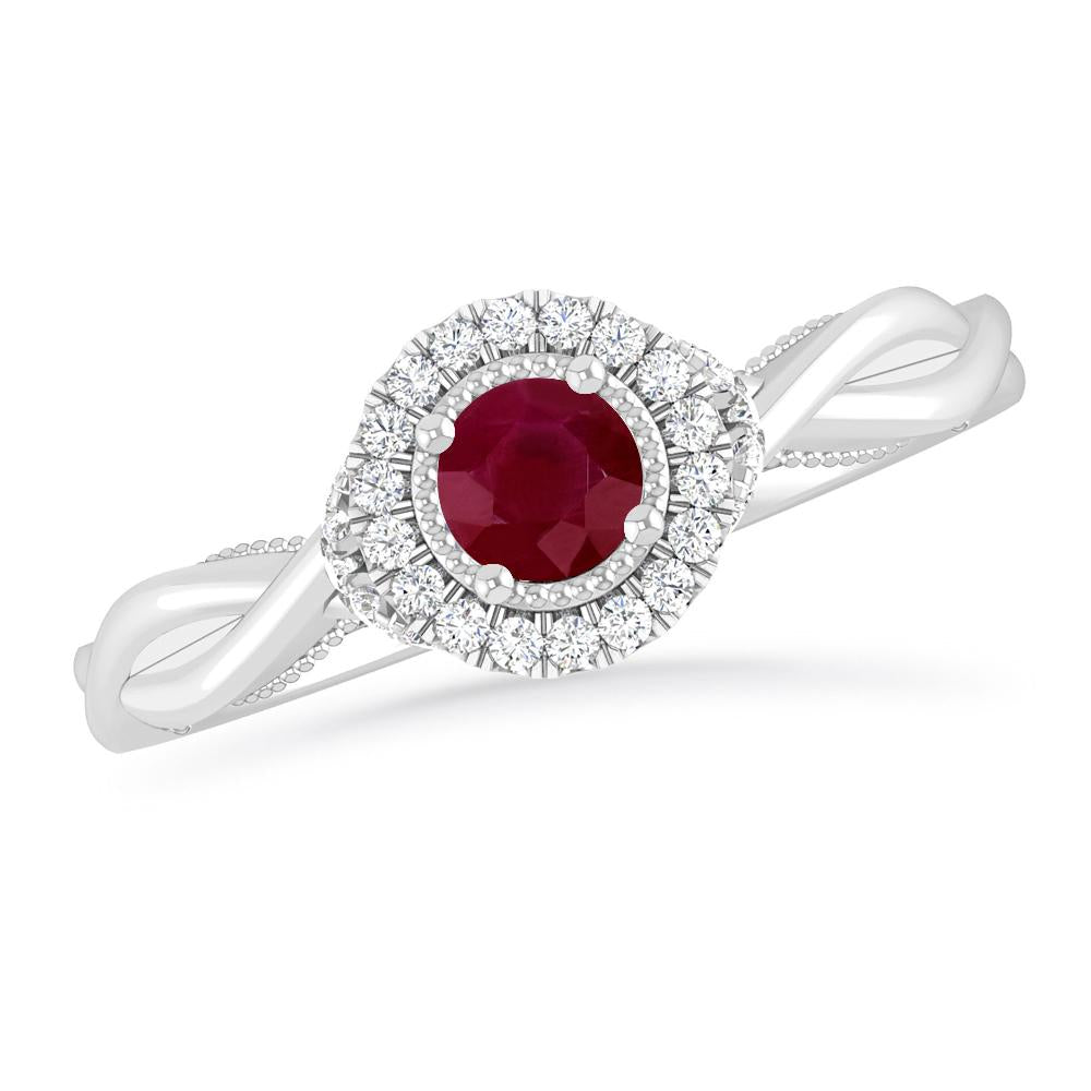 White Gold - Ruby