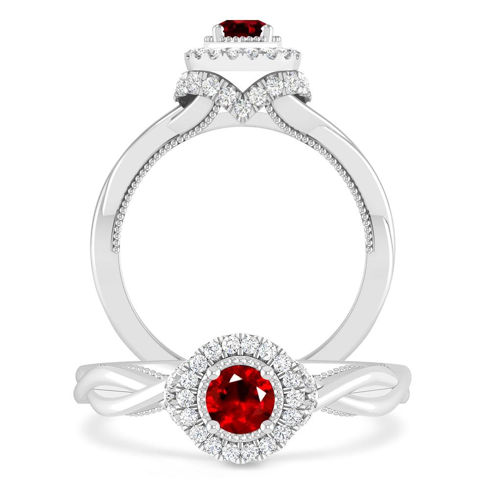 White Gold - Ruby