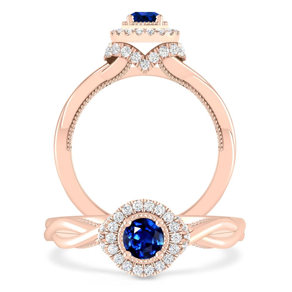 Rose Gold - Sapphire