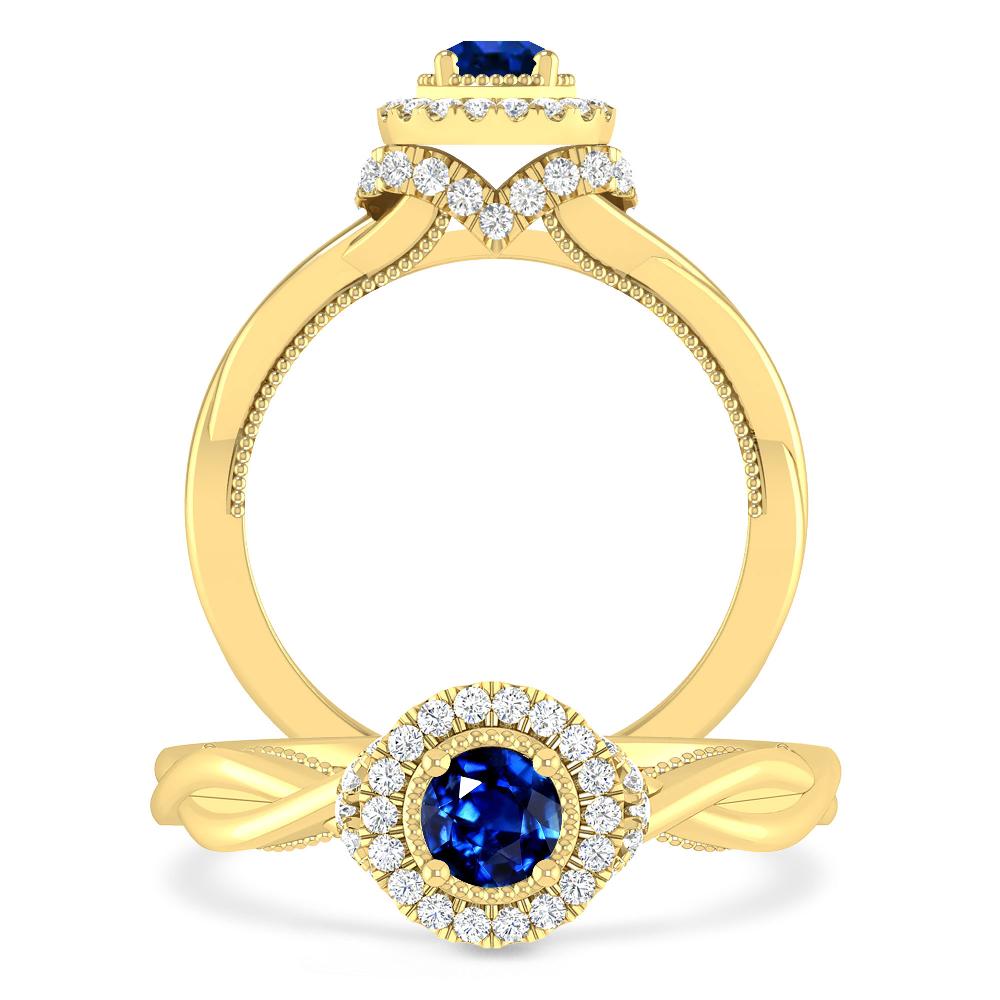 Yellow Gold - Sapphire