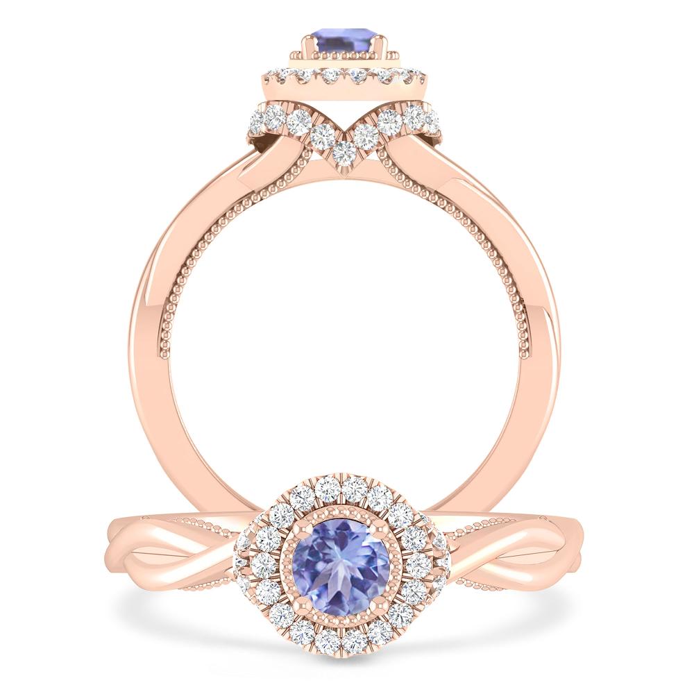 Rose Gold - Tanzanite