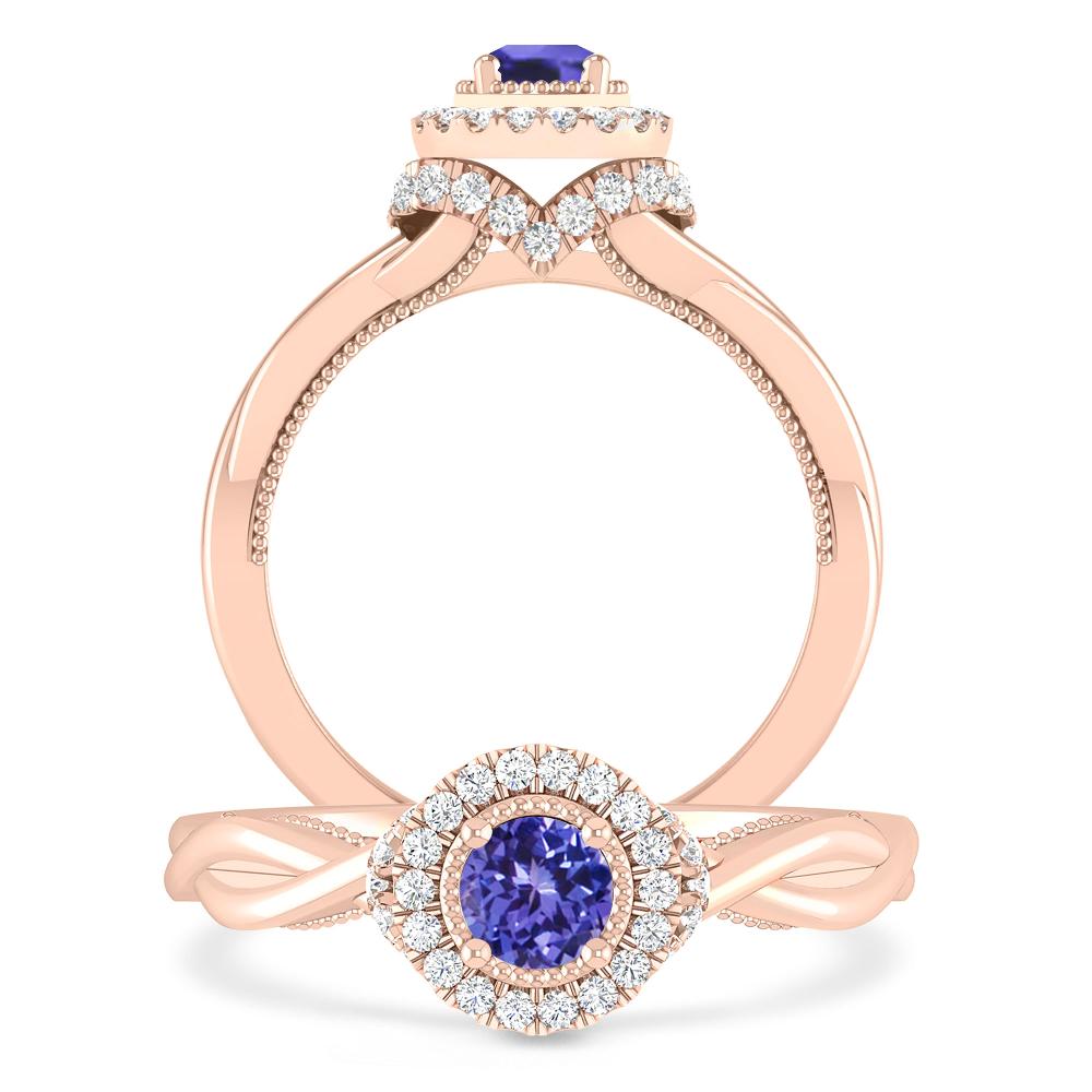 Rose Gold - Tanzanite