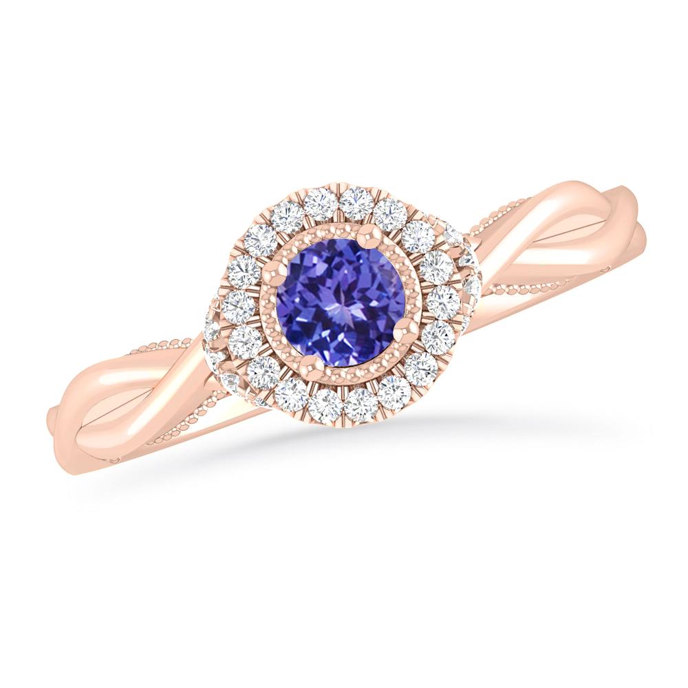 Rose Gold - Tanzanite