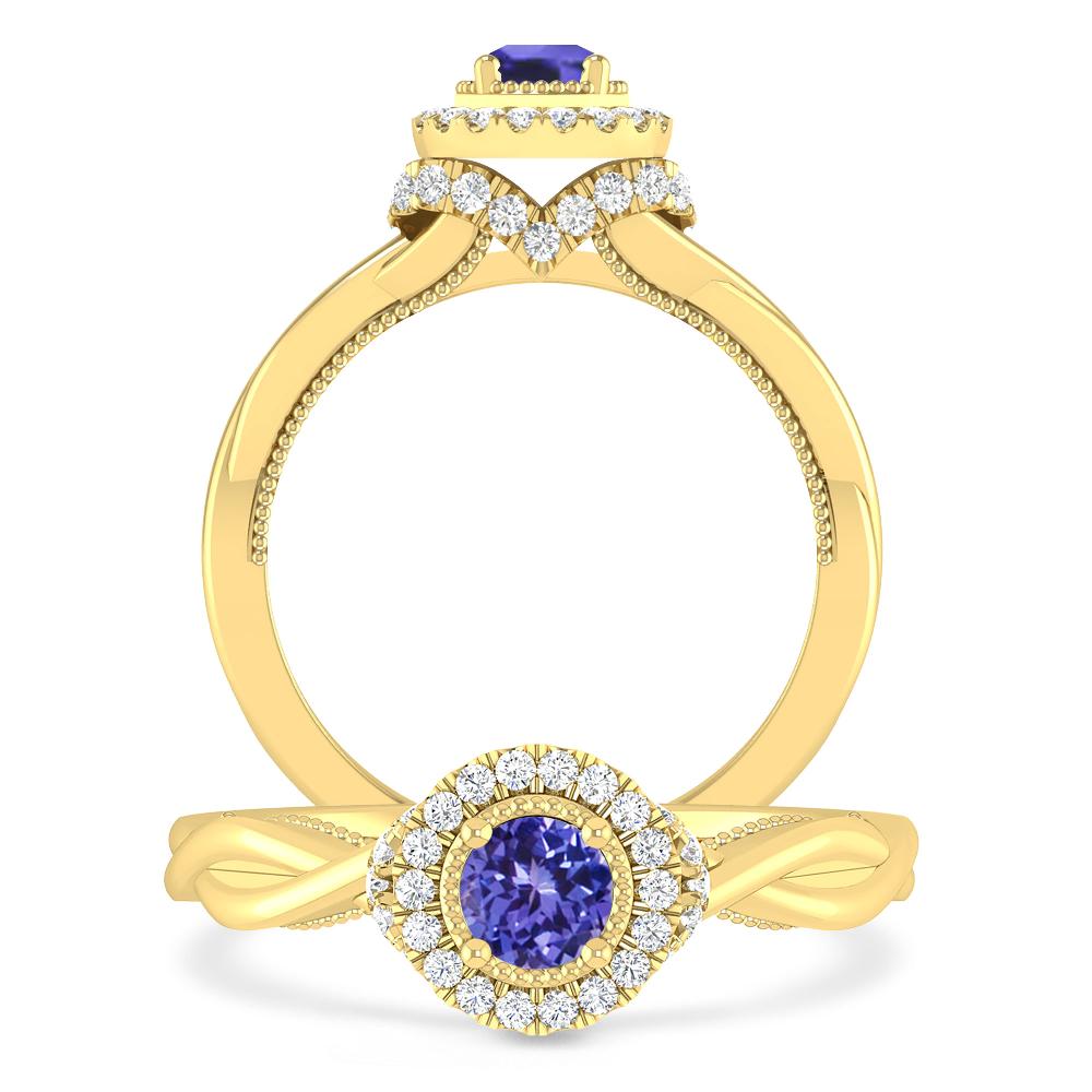 Yellow Gold - Tanzanite