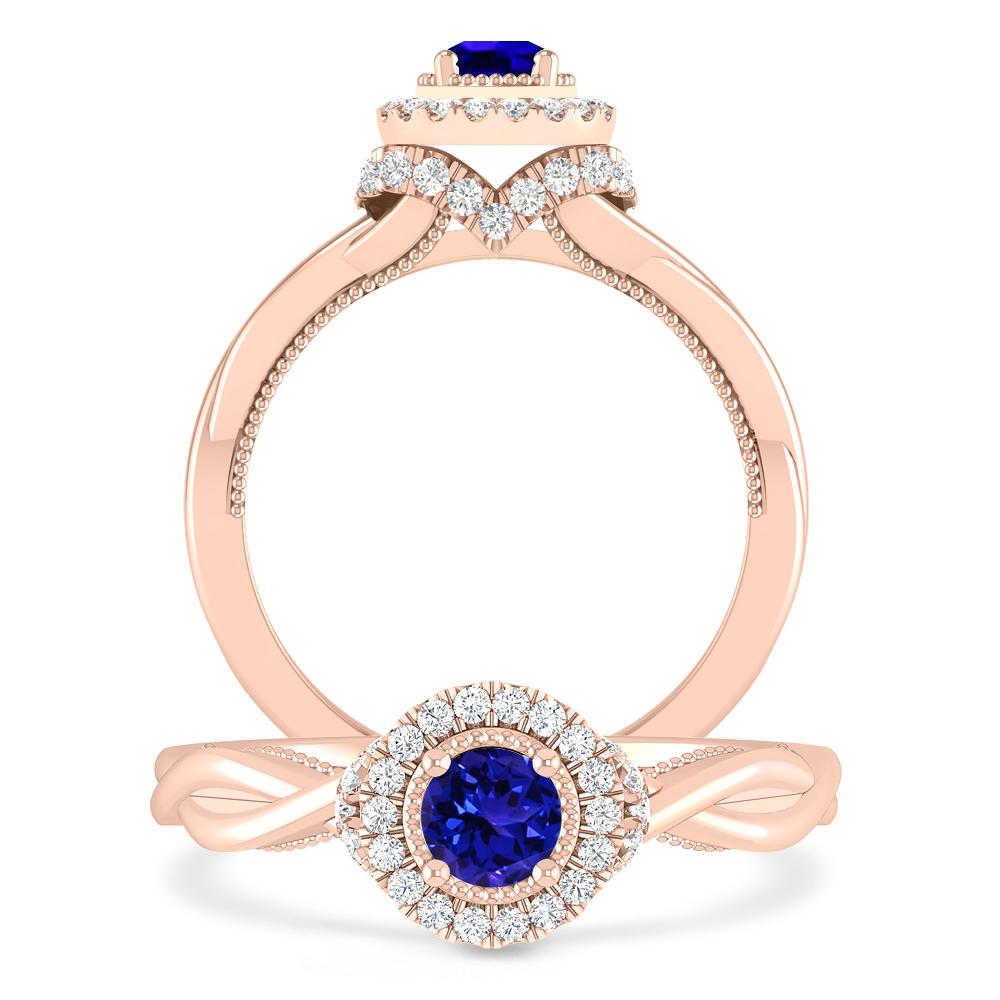 Rose Gold - Tanzanite