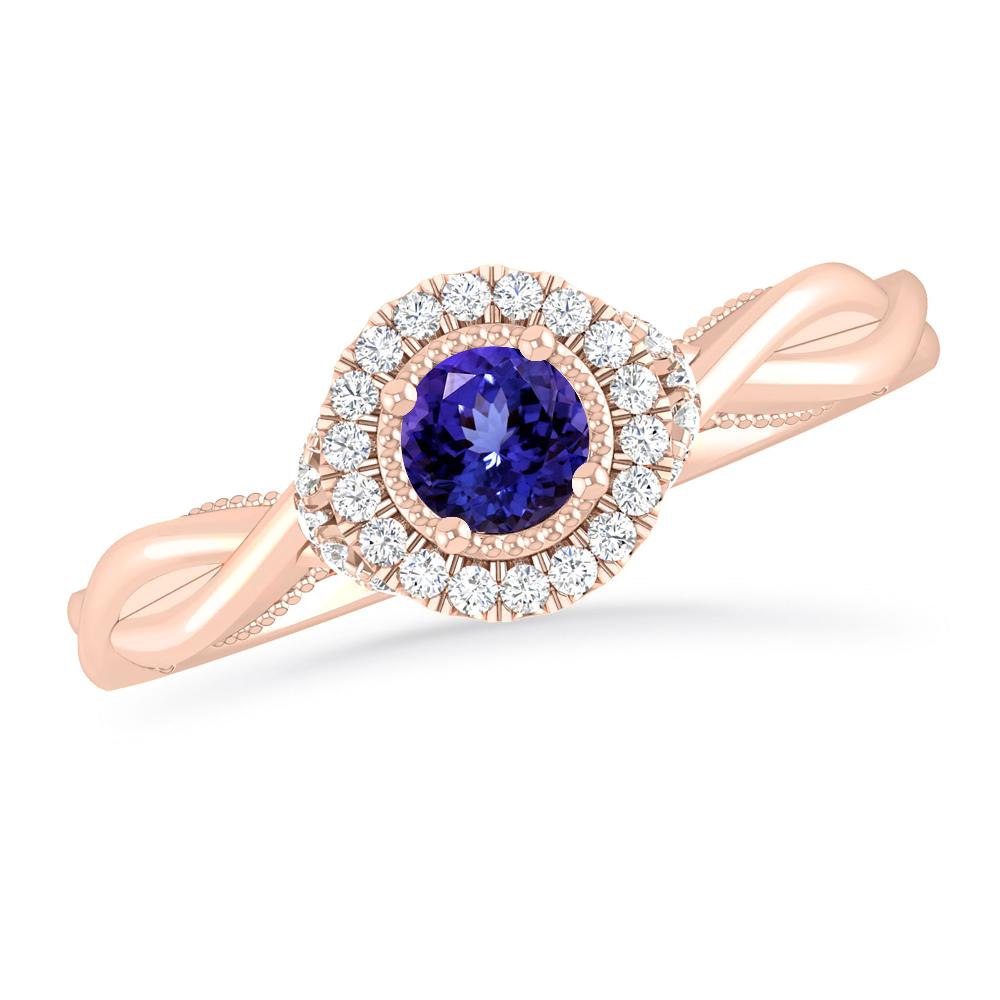 Rose Gold - Tanzanite